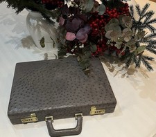Genuine ostrich skin leather