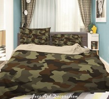 3D Vintage Camouflage Pattern Quilt Cover Set Bedding Sets Pillowcases