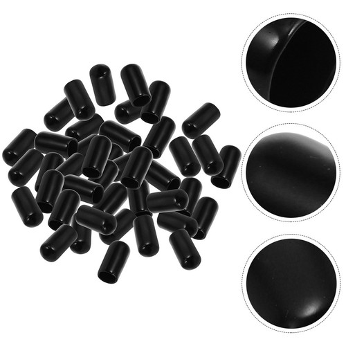 Pvc bottle pourer caps black - caps,