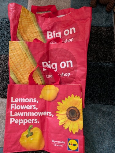 Lidl red reusable shopping - lidl,