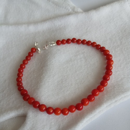 Doll necklace red coral - doll,