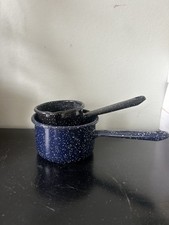 Enamel Pans Blue and Black
