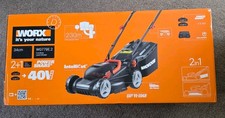 WORX WG779E.2 Cordless Push Lawn Mower, 2 Batteries & Charger - Brand new sealed
