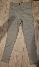 Zara dogtooth womens stretch formal trousers. size M (box3.167)