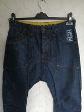 Henleys Mens Blue Skinny Twisted Carrot Jeans UK 30S W30in Leg 29in . Pre-owned