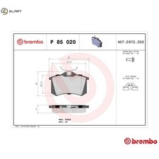 BRAKE PAD SET DISC BRAKE P 85