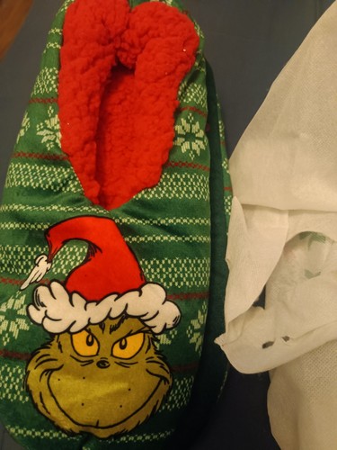 The grinch fuzzy slipper socks - the,
