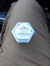 White sapphire and silver - sapphire,