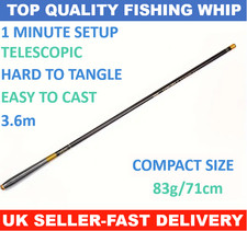 Quality 3.6m Telescopic Fishing Whip  Tenkara Style | Ultra-Light Portable