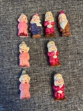 The Seven Dwarfs Celluloid Figures x8 Made In Japan 1930's From Snow White 4cms