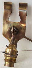 ANTIQUE BRASS HOOK LAMP
