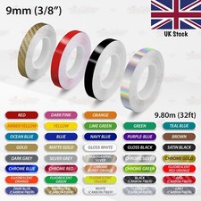 9mm Roll Vinyl Pinstriping Pin Stripe Solid Line Car Tape Decals Stickers 3/8"