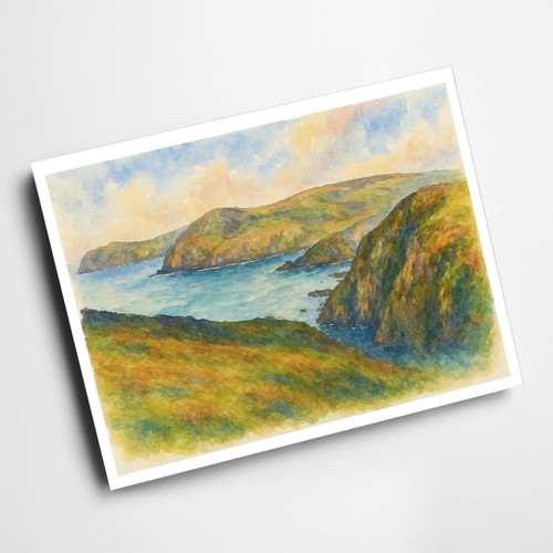 Print the cliffs lundy - a4,
