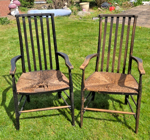 Pair antique arts craft - pair, &