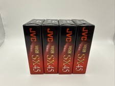 4x JVC Compact SX 45 Min VHS Cassette Tapes For Video Cameras (New & Sealed)