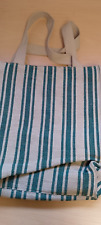 Zara striped sacking shopping tote beach bag