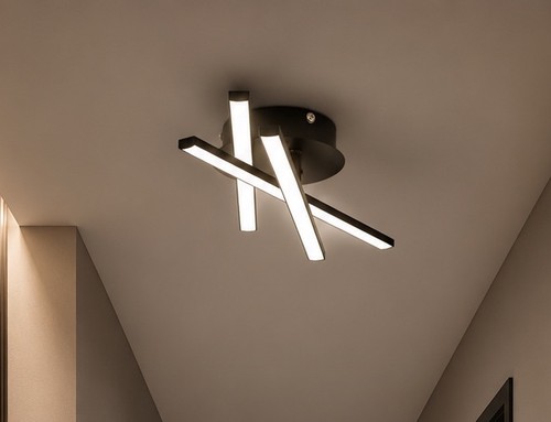 Matt black flush - black, ceiling