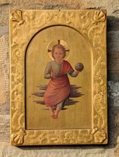 Antique Gilt Wood Icon After