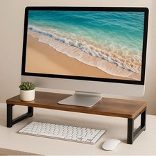 Vintage Monitor Stand Riser Desktop Storage Organiser Shelf 55 x 23 x 14cm
