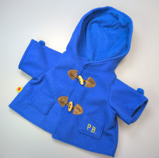Build A Bear Paddington Blue Duffle Coat Hooded Jacket