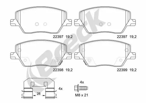 Brake pads 22397 701 00 - brake,