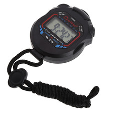 Digital Handheld Stopwatch Timer with Large LCD Display – Battery Included
