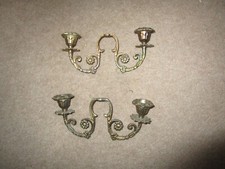 Pair of Brass twin candle sconces for Mirror