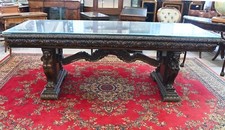 Italian Dining Table Carved Walnut 12 Seater 1860