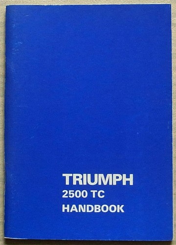 Triumph 2500 car owner - 2500, tc