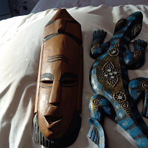 Hand carved wooden tribal - hand,