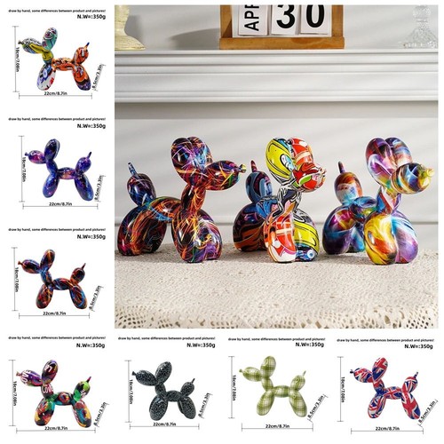 Colorful resin balloon dog - resin,