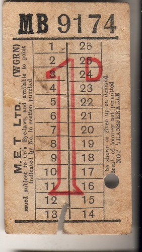 Bus tram ticket met - bus, ltd