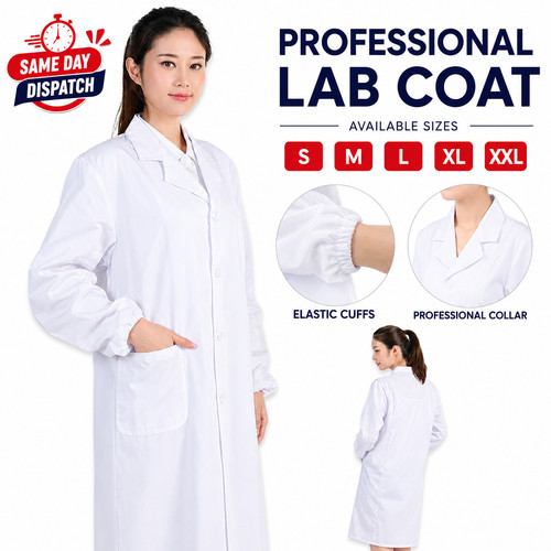 White standard lab coat - lab,