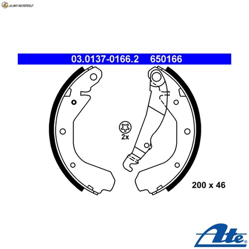 Brake shoe set - set, 03.0137-0166.2