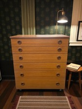 Mid-Century Schreiber Chest of Drawers | Vintage Retro 6 Drawers