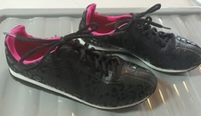 Nike Ladies Black Leopard Print Running Shoes. Size 5.5 Uk