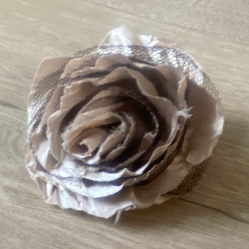Beige flower fascinator - flower,