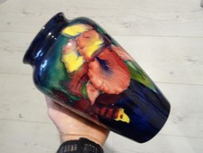 Large Vintage Moorcroft Iris Orchid Vase 8 inches Tall 