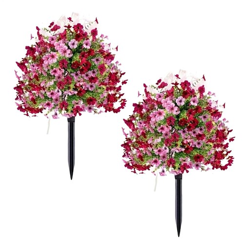 Artificial flowers with ground - with,