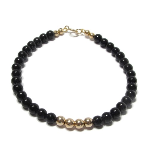 Solid 9ct yellow gold black - yellow,