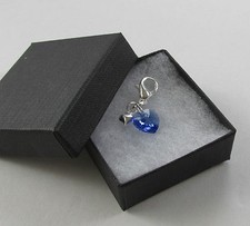 Perfect Wedding Gift for The Bride Something Blue - Sapphire Crystal Heart Charm