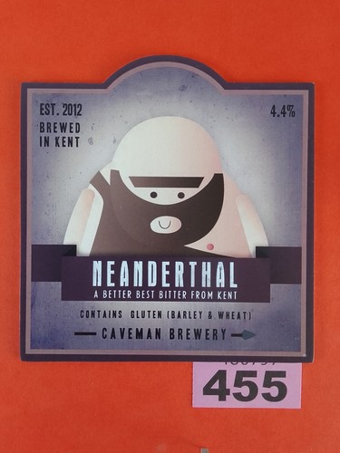 Beer pump clip badge - beer, caveman