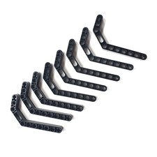 8 x LEGO Technic 1 x 11.5 Thick Bent Liftarm Beam - Black - Part 32009