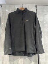 Men's Lowe Alpine Fleece 1/4 Zip Lightweight Grey Hiking Polartec Medium