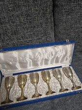 EPNS Antique  Silver Plate Goblets Set of 6 Boxed