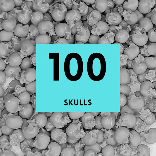 100x resin printed skulls - 3d,