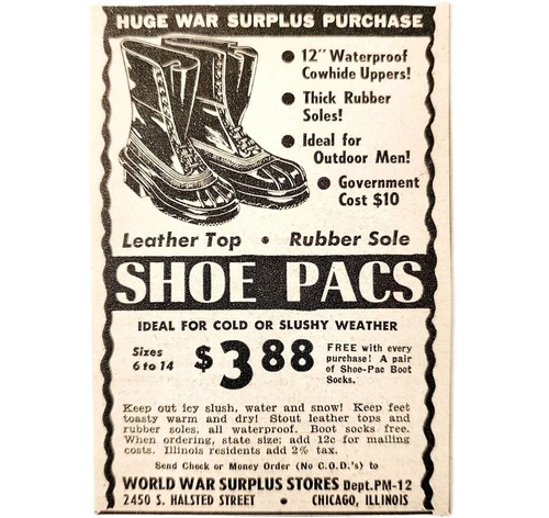1947 world war surplus - surplus, shoe