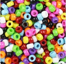 200x Mini Mixed Colour Pony Beads 6.5mm x 4mm