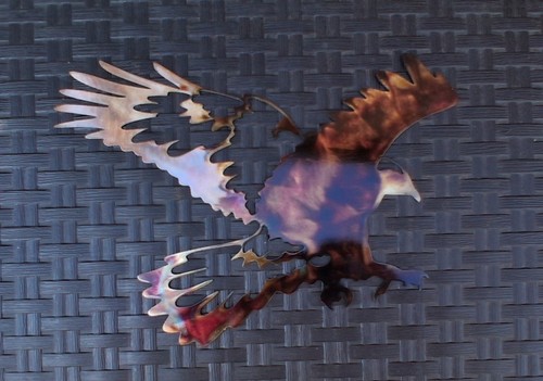 Eagle flying metal - metal, materials