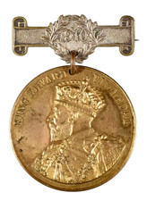 Antique Old London County Council School Attendance Medal With 1910 Clasp